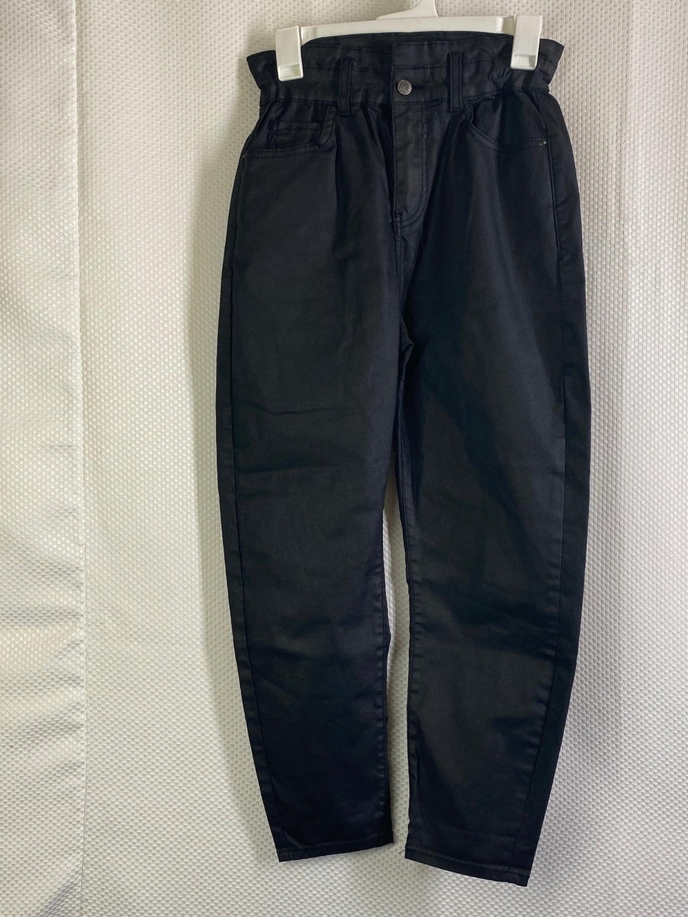 Zara Black Women's Trousers with Branded Waist Label Size 0